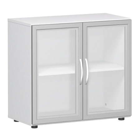 Geramöbel Schranksystem FLEX Glastürenschrank 2OH Breite 80cm