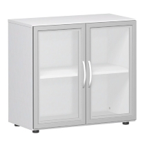 Geramöbel Schranksystem FLEX Glastürenschrank 2OH Breite 80cm