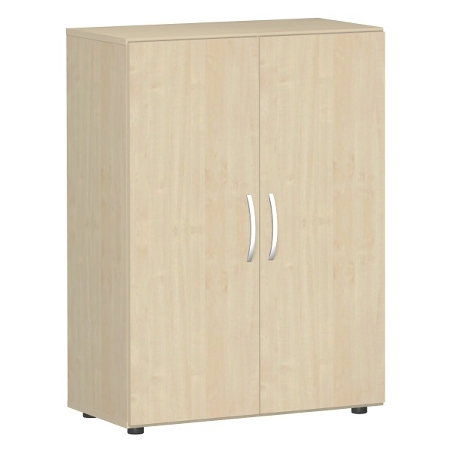 Geramöbel Flügeltürenschrank 383102-AW Flex Aktenschrank 3OH mit Standfüßen (BxTxH) 80 x 42 x 110,4cm Ahorn/Weiß