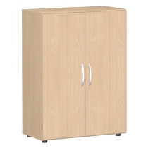 Geramöbel Flügeltürenschrank 383102-AW Flex Aktenschrank 3OH mit Standfüßen (BxTxH) 80 x 42 x 110,4cm Ahorn/Weiß
