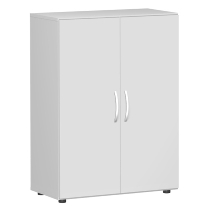 Geramöbel Flügeltürenschrank 383102-AW Flex Aktenschrank 3OH mit Standfüßen (BxTxH) 80 x 42 x 110,4cm Ahorn/Weiß