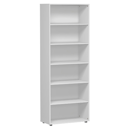 Geramöbel Regal 346001-W Flex Regal 6OH mit Standfüßen (BxTxH) 40 x 40 x 216cm Weiß