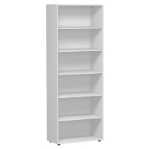 Geramöbel Regal 346001-W Flex Regal 6OH mit Standfüßen (BxTxH) 40 x 40 x 216cm Weiß