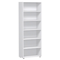 Geramöbel Regal 346001-W Flex Regal 6OH mit Standfüßen (BxTxH) 40 x 40 x 216cm Weiß