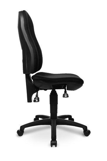 Geramöbel Bürodrehstuhl Basic 74-D4 verstellbare Rückenlehne Schwarz