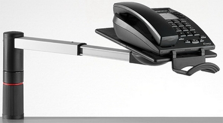 Novus 714+0009 Telefonschwenker SCOPEMASTER silber/anthrazit Teleskoparm mit Unizwinge1