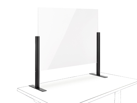 Novus 854+0165 POS Protect F Acrylglastrennwand (BxH)50x75mm mit Standfuß Anthrazit