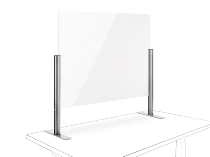 Novus 854+0169 POS Protect F Acrylglastrennwand (BxH)50x75mm mit Standfuß Silber