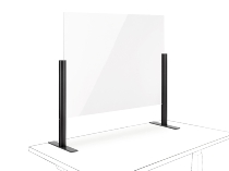 Novus 854+0365 POS Protect F Acrylglastrennwand (BxH)75x100mm mit Standfuß Anthrazit
