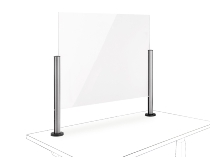 Novus 854+0409 POS Protect G Acrylglastrennwand (BxH)100x75mm mit Kabellochbefestigung Silber