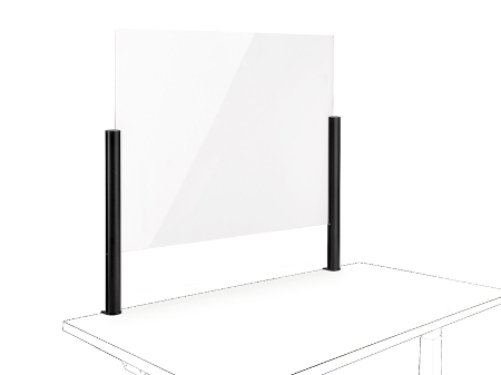 Novus 854+0415 POS Protect C Acrylglastrennwand (BxH)100x75mm mit Systemzwinge 1 Anthrazit
