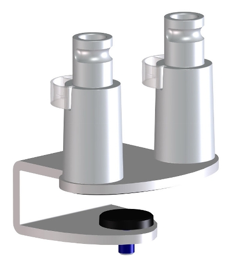 Novus 898+0049+003 Clu Duo Zwinge KH 13-25mm KT 65mm Silber