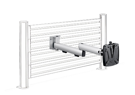 Novus 964+0119 TSS SlatWall Faltarm II Monitorhalter bis ca. 10 kg