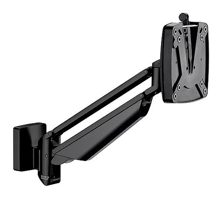 Novus 990+1078+000 Monitorarm Clu I SW mit Slatwalladpater 2-7 kg Schwarz 
