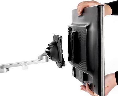 Novus 990+3001 Monitortragarm Clu 3 Weiss ohne Befestigung Belastbar 2-7 kg