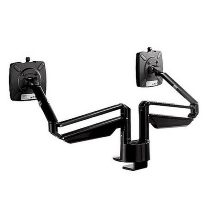 Novus 990+4018+001 Monitortragarm Clu Duo XL C mit 3-in-1 Tischbefestigung Belastbar 2x 2-7 kg Schwarz 