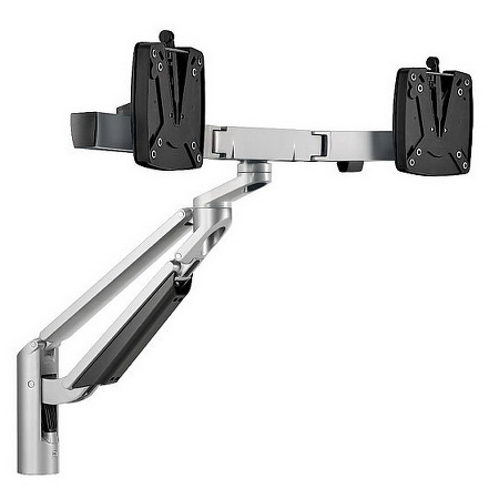 Novus 992+2009+000 Monitortragarm Clu Plus X2 - ohne Tischbefestigung Silber