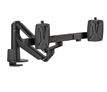 Novus 992+2018 Monitortragarm Clu Plus X2 C mit Tischbefestigung 3-in-1 Traglast 2x 2,5-7 kg Schwarz