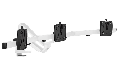 Novus 993+2011 Monitortragarm Clu Plus X3 C mit Tischbefestigung Tragkraft 3x1,5-4,5 kg Weiß