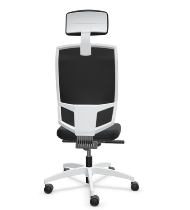 Dauphin Bürodrehstuhl AJ 5787-XS/W @Just magic2 mesh (white edition) verkürzter Sitz (36cm) hohe Rückenlehne Ergo-Nackenstütze