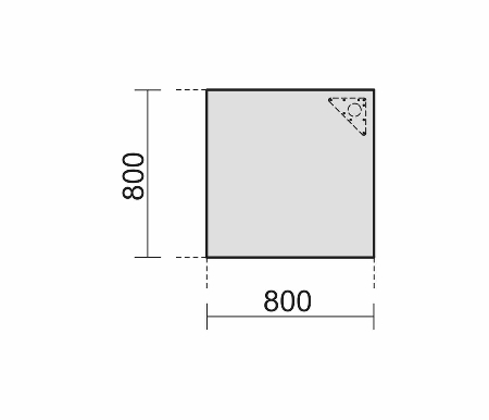 Geramöbel 555008 Verkettungsplatte 90° Volleckplatte (BxT) 80x80cm