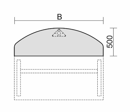 Geramöbel Anbautisch 55524X mit Stützfuß höhenverstellbar für 1 Tisch Vorbau