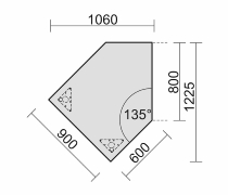 Anbautisch 555005 PC/Monitor links mit 2 Stützfüßen höhenverstellbar