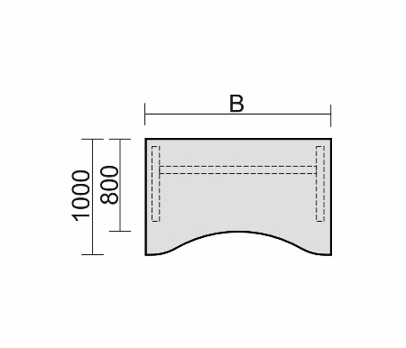 Geramöbel Schreibtisch 617336 ERGOform C-Fuß Flex höhenverstellbar 68-82cm 