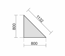 Verkettungsplatte 617508 Eckplatte 90° (BxT) 80x80cm