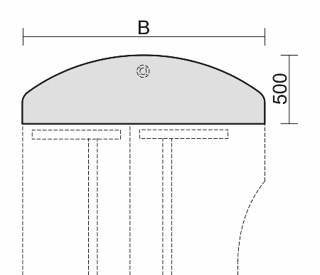 Geramöbel Anbautisch C-Flex 61725X mit Stützfuß höhenverstellbar für 2 Tische gegenüber seitlich