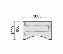 Geramöbel Elektro-Hubtisch 08F1622 Elektro Flex ERGOform elektr. Höhenverstellung 650-1250mm