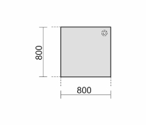 Geramöbel Verkettungsplatte 657008 Viereckplatte 90° (BxT) 80x80cm 