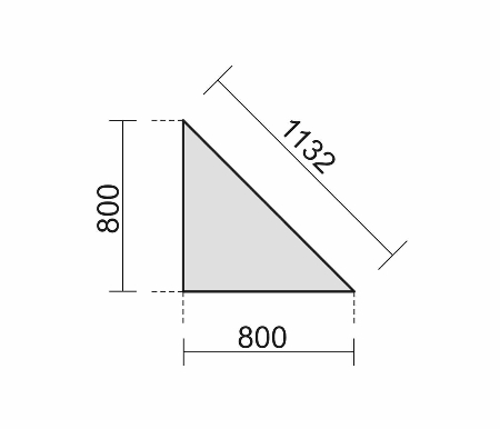 Verkettungsplatte 647508 C-Fuß PRO Eckplatte 90° (BxT) 80x80cm
